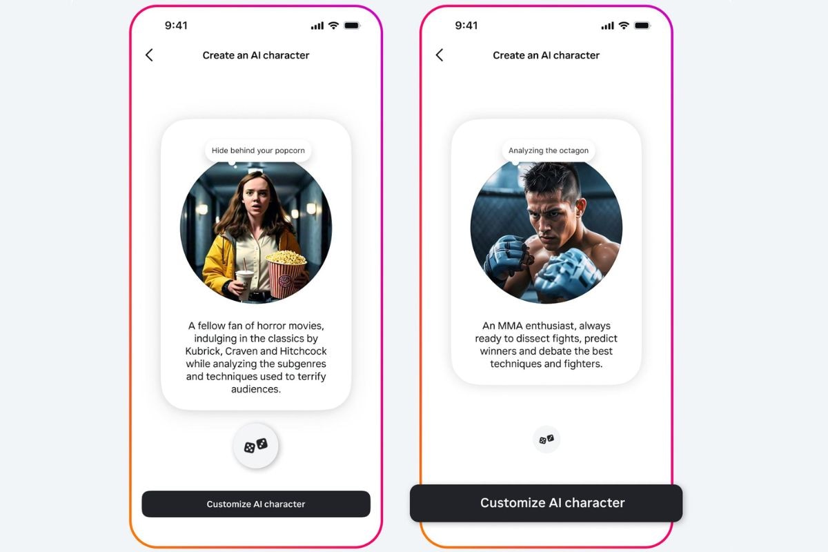 इंस्टाग्राम एआई कैरेक्टर इंस्टाग्राम एआई स्टूडियो एआई कैरेक्टर