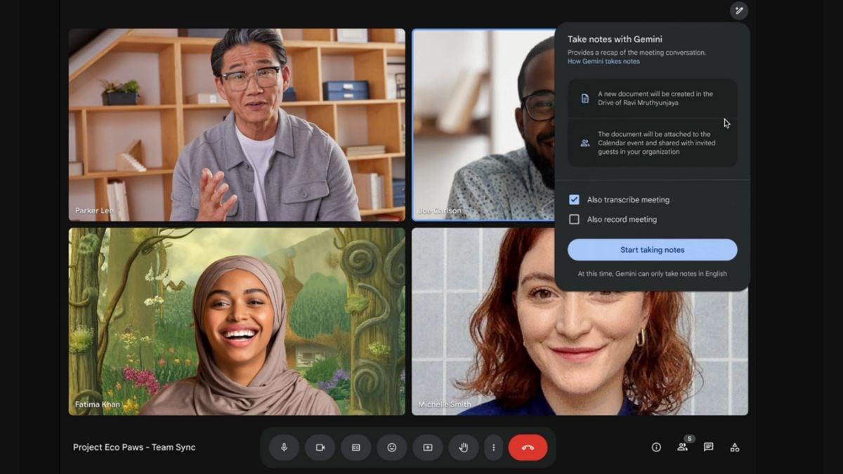 Google Meet ‘Take notes for me’ AI Feature is Rolling Out to Workspace Users