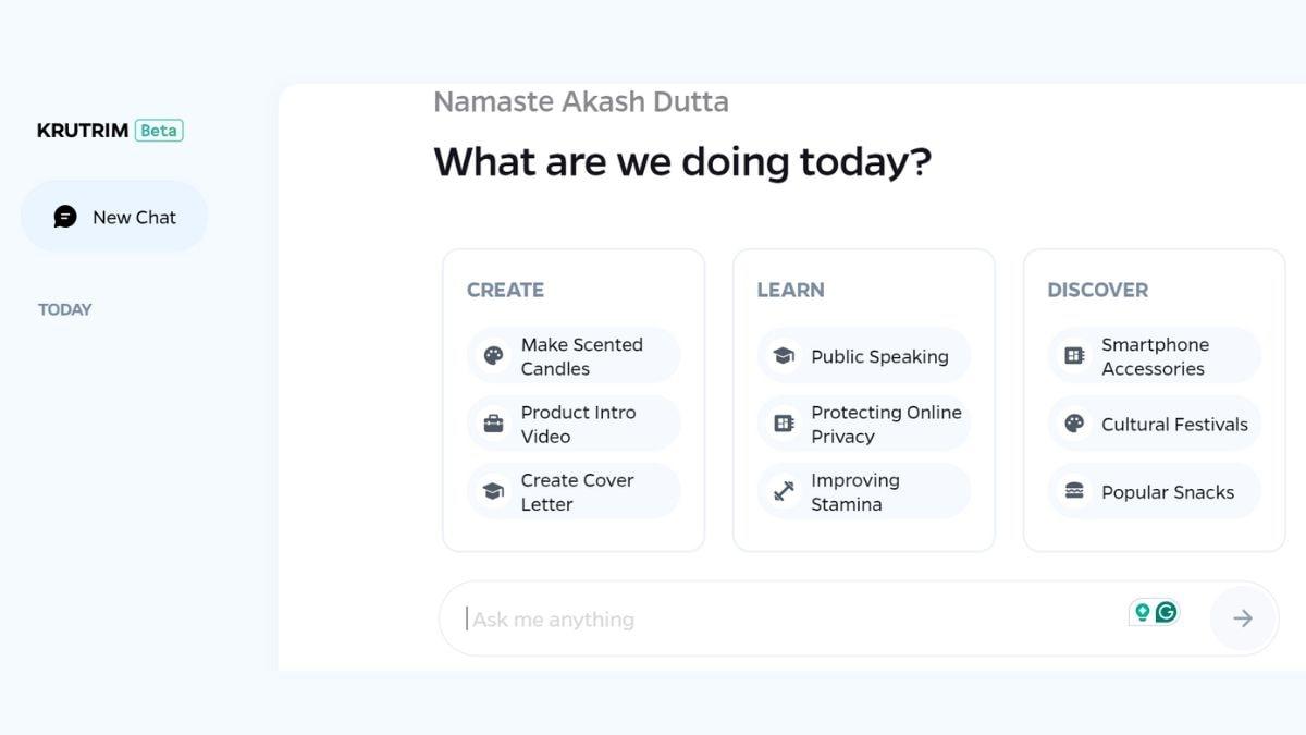 Krutrim AI Chatbot Rolls Out in Public Beta: Here’s How to Test the Chatbot
