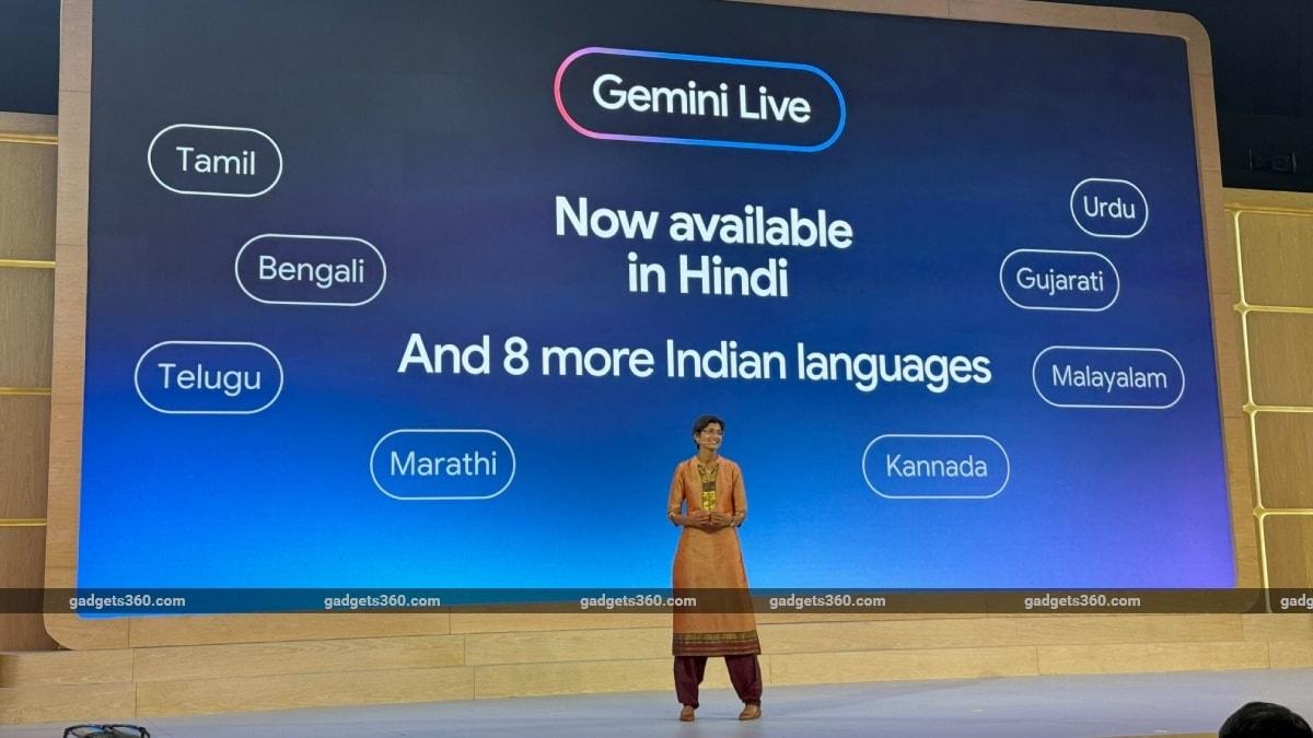 Google for India 2024: Gemini Live Updated With Support for Hindi and Eight More Regional Languages